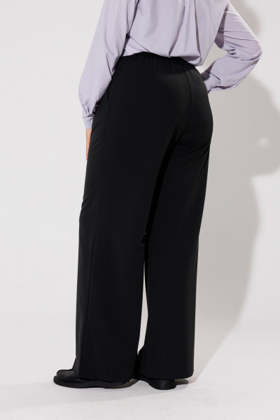 Длинное платье макси из плотного кошкорсе Anelli 1400 черный - фото 3