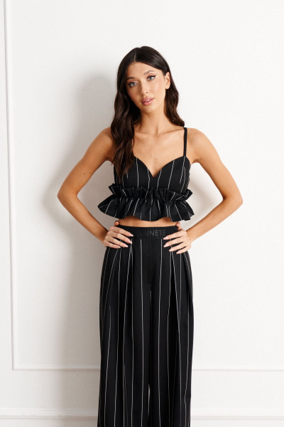 Топ со сборкой и регулятором из текстиля для демисезона ANNETE A853 - фото 3