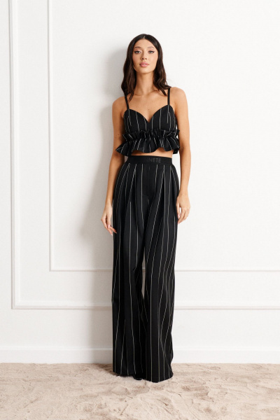 Топ со сборкой и регулятором из текстиля для демисезона ANNETE A853 - фото 2