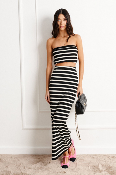 Топ с контрастными полосками из трикотажного полотна ANNETE A843 - фото 3