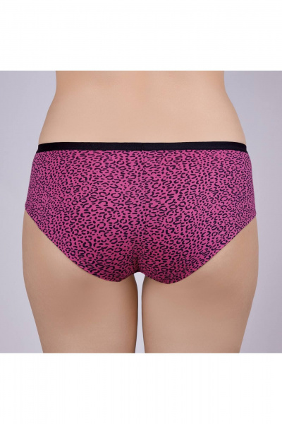 Брифы из хлопка с эластаном и боковым швом впереди Verally 1157-1 розовый гепард - фото 2