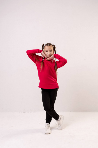 Брюки, джемпер Бобруйсктрикотаж 13500 ягода/черный - фото 1