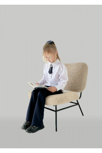 Демисезонные синий трикотажные брюки клеш на школьницу Tammi 1Ш42-23/1 синий - фото 4