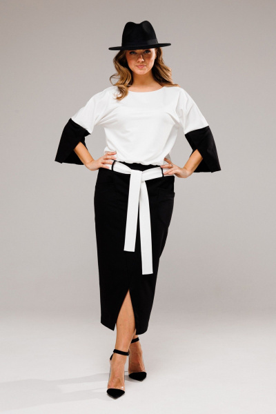 Платье VI ORO VR-1111 черно-белый - фото 11