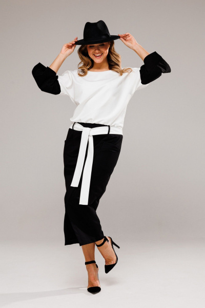 Платье VI ORO VR-1111 черно-белый - фото 9