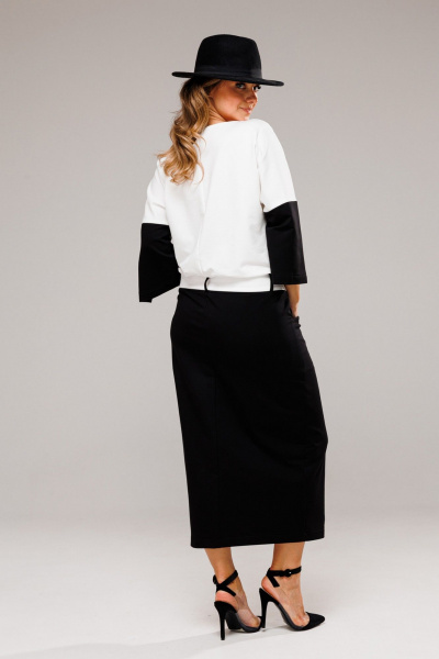 Платье VI ORO VR-1111 черно-белый - фото 8