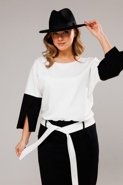 Платье VI ORO VR-1111 черно-белый - фото 4