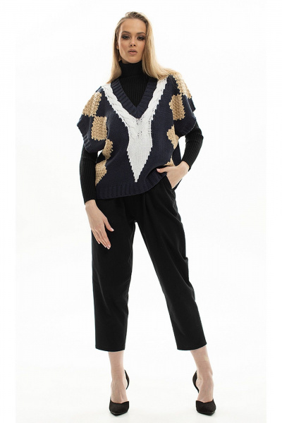 Брюки, жилет Diva 1713 черный - фото 2