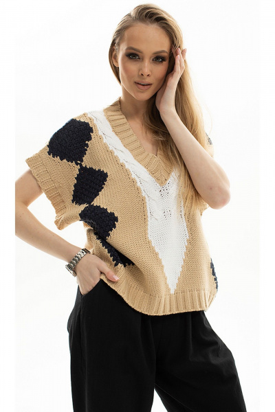 Брюки, жилет Diva 1713 беж - фото 4