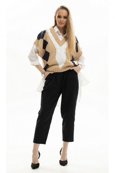 Брюки, жилет Diva 1713 беж - фото 2