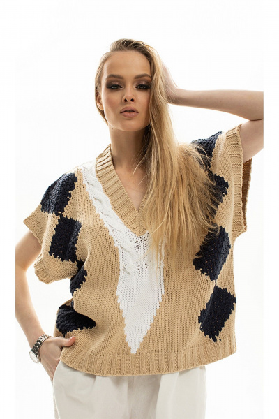 Брюки, жилет Diva 1713.1 беж - фото 2