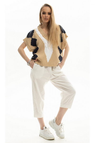 Брюки, жилет Diva 1713.1 беж - фото 1