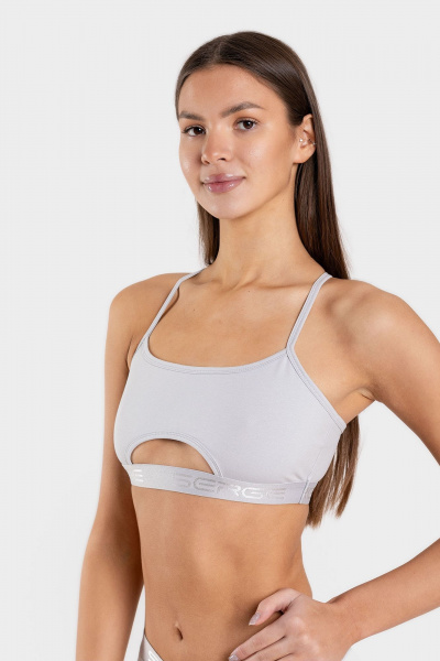 Бюстье из хлопка с вырезом под грудью для комфортной носки SERGE 1090/10 gray-030 - фото 7