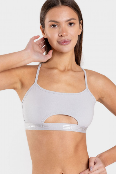 Бюстье из хлопка с вырезом под грудью для комфортной носки SERGE 1090/10 gray-030 - фото 6