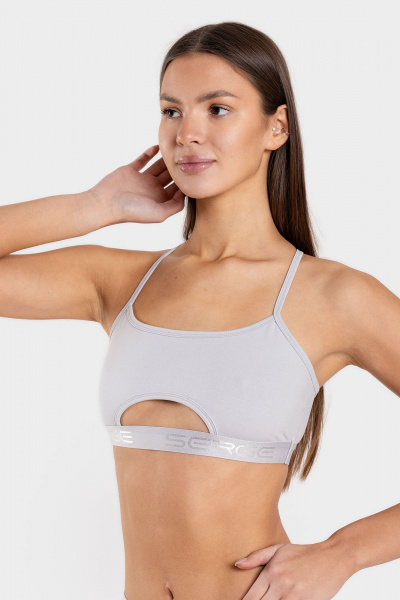 Бюстье из хлопка с вырезом под грудью для комфортной носки SERGE 1090/10 gray-030 - фото 1