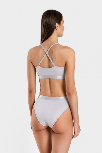 Бюстье из хлопка с вырезом под грудью для комфортной носки SERGE 1090/10 gray-030 - фото 3