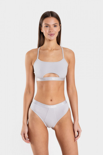 Бюстье из хлопка с вырезом под грудью для комфортной носки SERGE 1090/10 gray-030 - фото 5