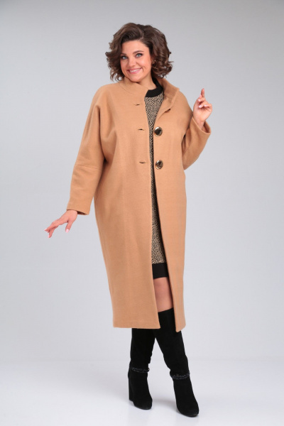 Пальто Michel chic 359 бежевый - фото 4