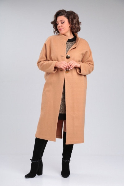 Пальто Michel chic 359 бежевый - фото 3