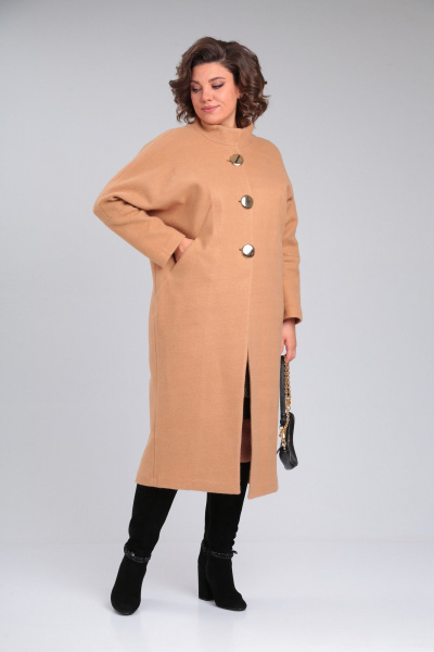 Пальто Michel chic 359 бежевый - фото 2