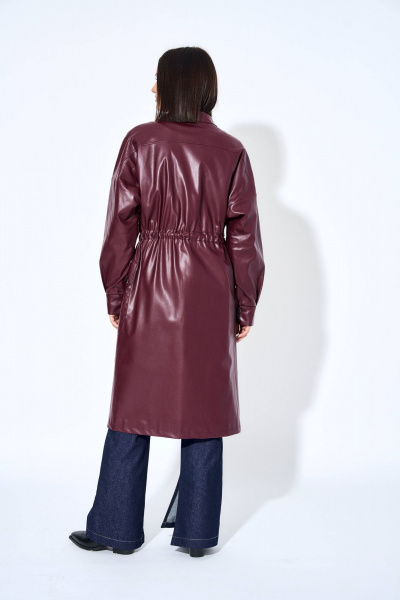 Плащ из экокожи с застежкой на молнию и кнопки AG Green G502/10 - фото 2