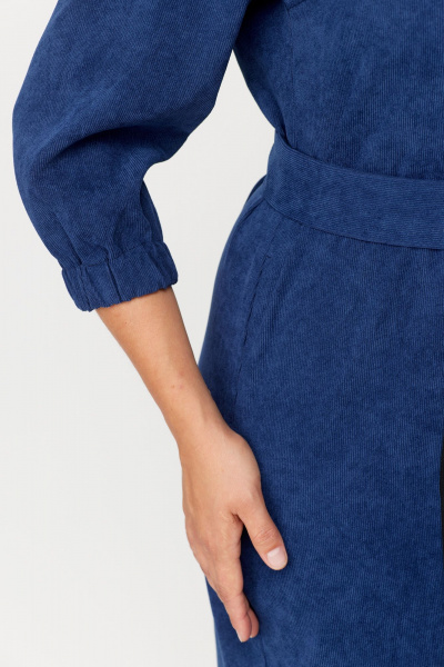 Платье из вельвета полуприлегающего силуэта с молниями Bonna Image 861 синий - фото 12