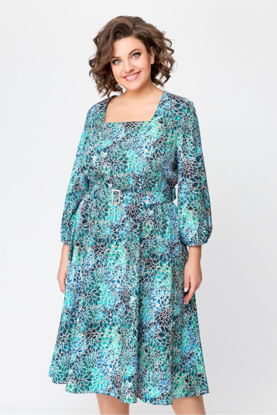 Платье Х-образный силуэт из вискозы с поясом Swallow 711 - фото 4