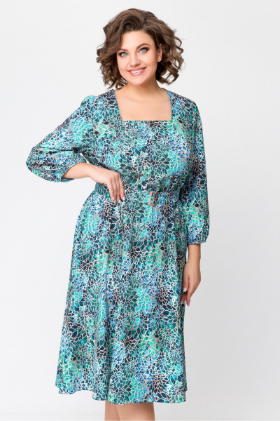 Платье Х-образный силуэт из вискозы с поясом Swallow 711 - фото 3