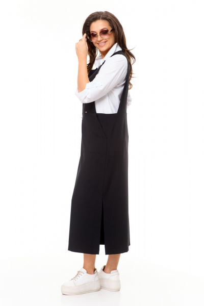 Костюм из текстиля: блуза и сарафан с карманами Taita plus 2402 - фото 4