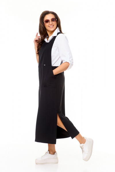 Костюм из текстиля: блуза и сарафан с карманами Taita plus 2402 - фото 3