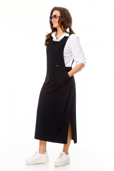 Костюм из текстиля: блуза и сарафан с карманами Taita plus 2402 - фото 2