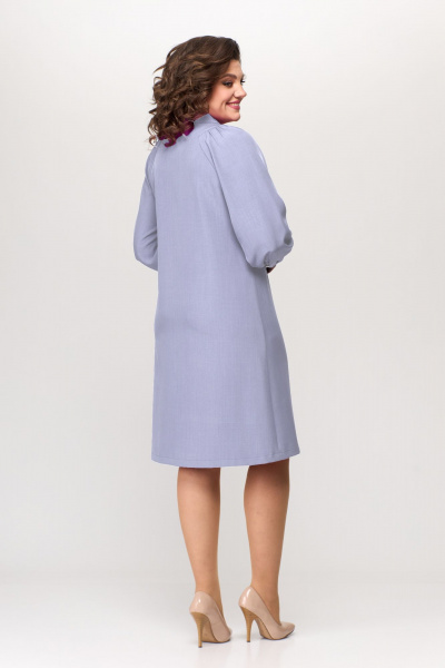 Платье А-силуэт короткий рукав съемный бант Bonna Image 897 джинс - фото 2