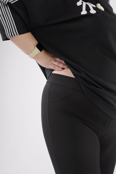 Леггинсы облегающие на резинке из трикотажа Tammi 3Т73-23/1 черный - фото 4