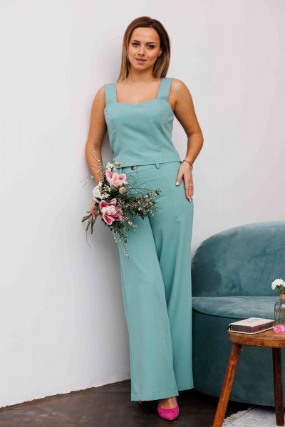 Брюки AURA otd 4127  шалфей - фото 4