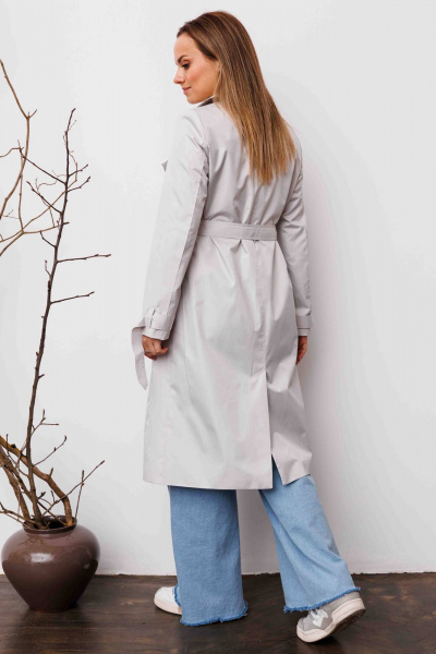 Тренч AURA otd 7033 жемчужный - фото 2