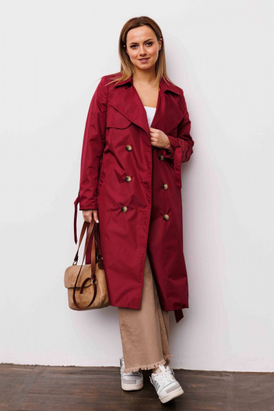 Тренч AURA otd 7035 марсала - фото 3