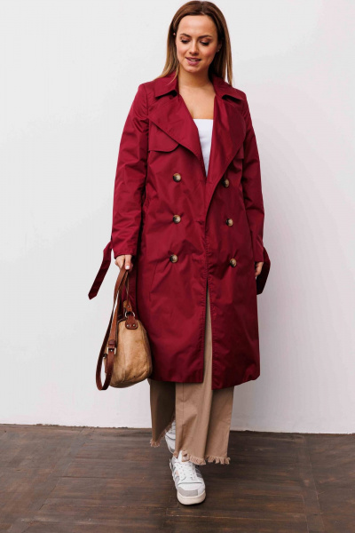 Тренч AURA otd 7035 марсала - фото 1
