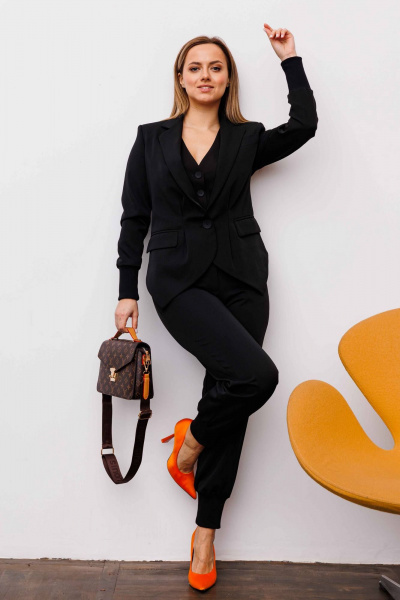 Брюки, жакет AURA otd 9205 черный - фото 6