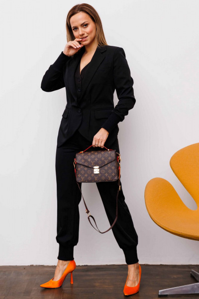 Брюки, жакет AURA otd 9205 черный - фото 2