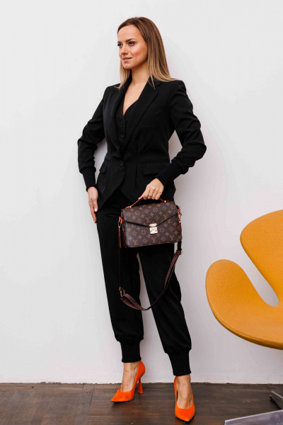 Брюки, жакет, жилет AURA otd 9207 черный - фото 3