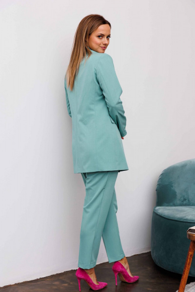 Брюки, жакет, жилет AURA otd 9201 шалфей - фото 3