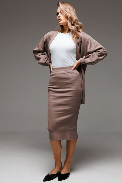 Жакет и юбка из эластичного трикотажа для делового образа GO F7064/04-03.170-176 - фото 2