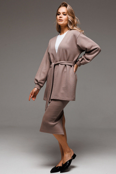 Жакет и юбка из эластичного трикотажа для повседневности GO F7064/04-03.164-170 - фото 4