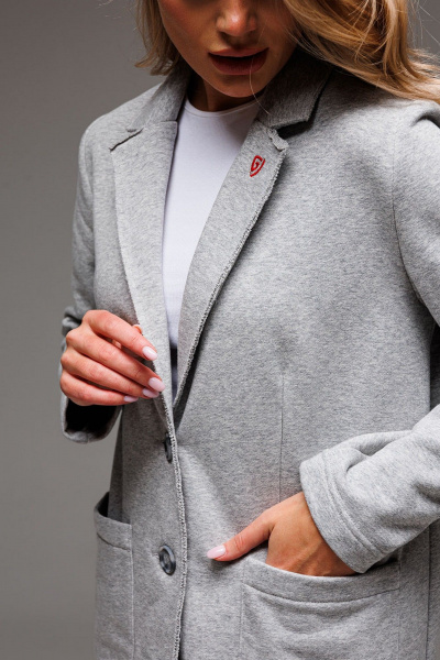 Костюм из трикотажа с лацканами и облегающей юбкой GO F7065/50-04.164-170 - фото 4