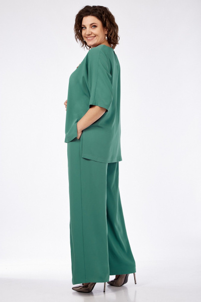 Демисезонный костюм из текстиля с широкими брюками и блузой Jurimex 3051 - фото 6