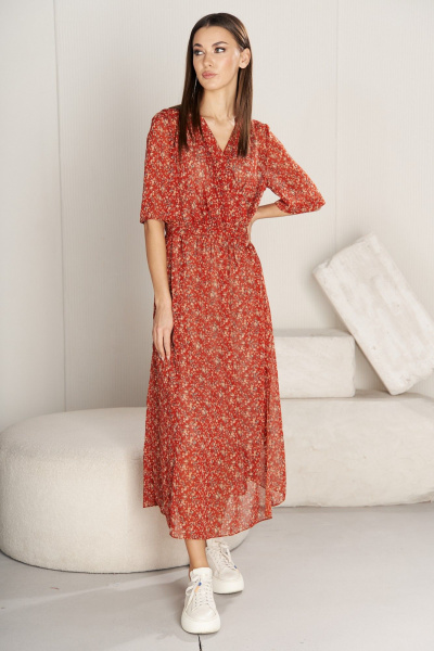 Платье Fantazia Mod 4726 терракот - фото 5