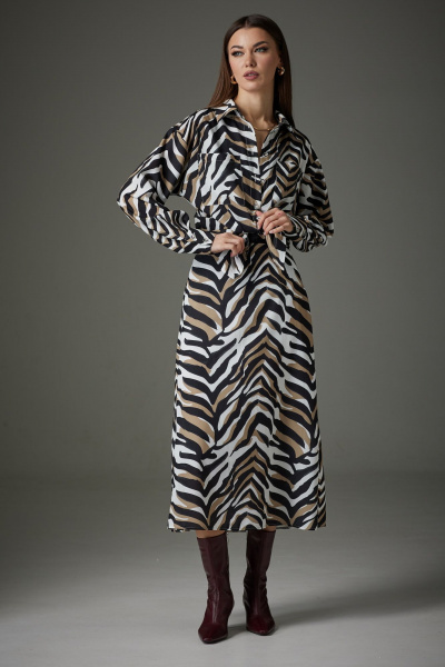 Блуза с открытыми плечами и юбка расклешенная на подкладке N.O.W. 1392 - фото 3