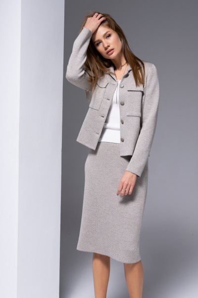 Юбка Barbara Geratti С8231BG серый/св.беж - фото 3