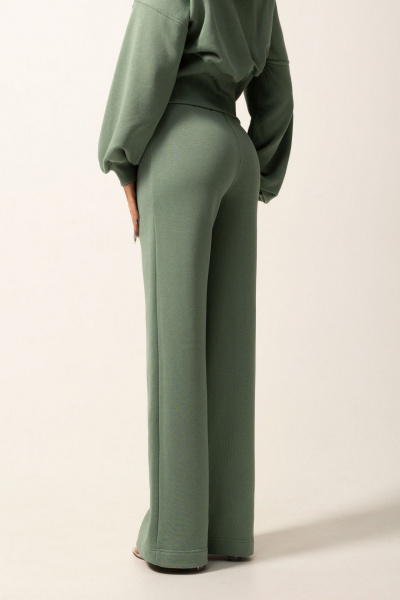 Демисезонные спортивные брюки из хлопка и трикотажа Golden Valley 1093 светло-зеленый - фото 2