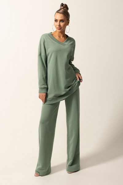 Свитшот Golden Valley 2348 светло-зеленый - фото 2